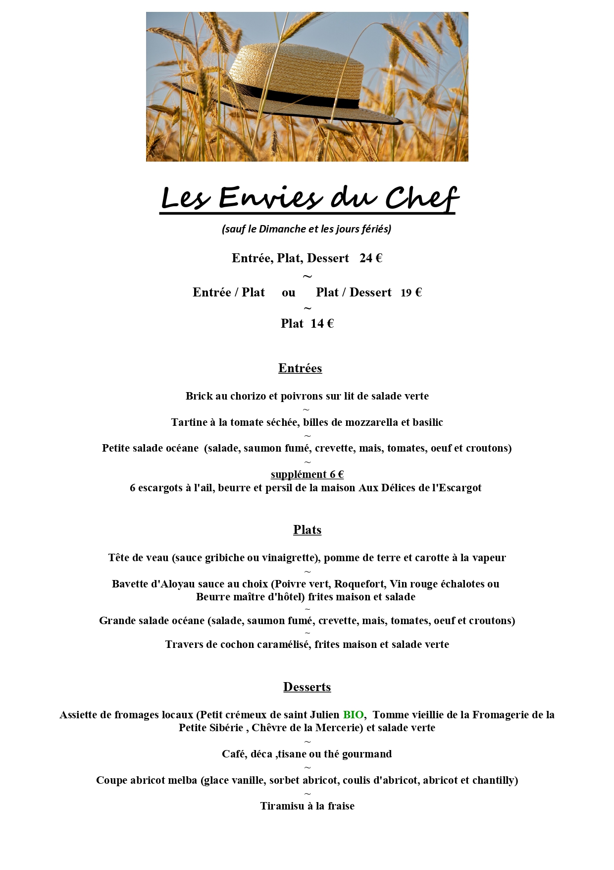 Les envies du chef